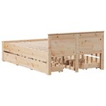 vidaXL Cadre de lit sans matelas avec tête de lit 120x190 cm bois pin