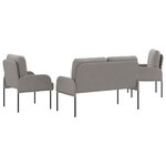 vidaXL Ensembles de canapés 3 Pièces Taupe 115 x 56 x 80 cm Contreplaqué