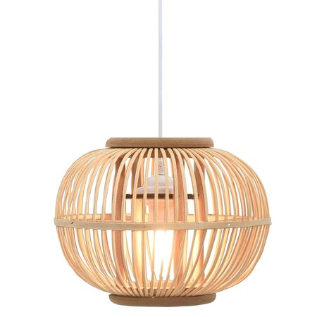 Icaverne - Lampes Contemporain Lampe suspendue Osier 40 W 30x22 cm Globe E27