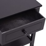 vidaXL Table de chevet 2 Pièces Bois Noir