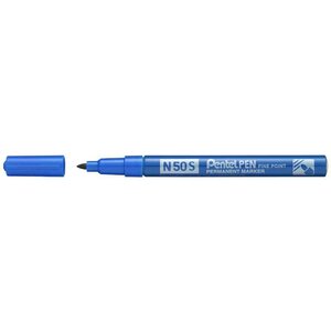 Marqueur permanent n50s  pointe ogive fine  bleu x 12 pentel