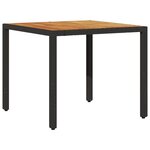 vidaXL Ensemble Salle à Manger Jardin 5 Pièces avec Coussins Noir Poly Rattan