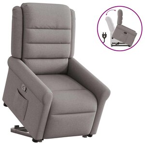 vidaXL Fauteuil inclinable taupe tissu