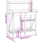 vidaXL Banc de rempotage avec étagères bois massif de sapin