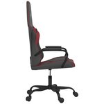 vidaXL Chaise de jeu de massage Noir et rouge bordeaux Similicuir