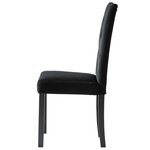 vidaXL Chaises à manger lot de 4 Noir Velours