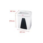 Destructeur SECURIO B26 Coupe 1 x 5 mm P-7 4 Feuilles 55 Litres HSM