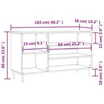 vidaXL Armoire à chaussures Noir 102x36x60 cm Bois d'ingénierie