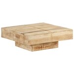 vidaXL Table basse 80x80x28 cm Bois de manguier massif