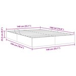 vidaXL Cadre de lit ottoman Gris foncé 140 x 190 cm Velours