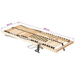 vidaXL Sommier à lattes Marron 80 x 190 cm Bois de hêtre massif