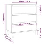 vidaXL Buffet Blanc 60x35x70 cm Bois d'ingénierie