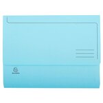 Paquet De 50 Chemises Poche Super 210 - 24 5x32 5cm - Bleu Clair - X 3 - Exacompta