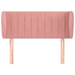 vidaXL Tête de lit avec oreilles Rose 83x23x78/88 cm Velours