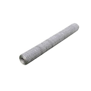 vidaXL Grillage pour volière Acier galvanisé 25 x 1 m Argenté