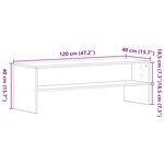 vidaXL Meuble TV chêne noir 120x40x40 cm bois d'ingénierie