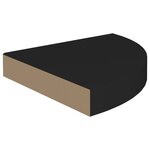 vidaXL Étagère d'angle flottante noir 25x25x3 8 cm MDF