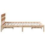 vidaXL Cadre de lit Marron 120 x 190 cm Bois de pin massif