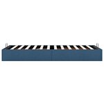 vidaXL Cadre de lit ottoman sans matelas bleu 100x200 cm tissu