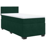 vidaXL Sommier à lattes de lit avec matelas Vert foncé 90x200 cm
