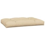 vidaXL Coussins de palette lot de 2 beige tissu