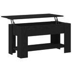 Table basse en chêne noir - 101x49x52 cm en bois d'ingénierie