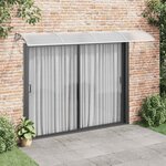 vidaXL Auvent de porte Gris et transparent 350x75 cm Polycarbonate