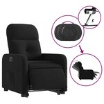 vidaXL Fauteuil inclinable électrique noir tissu
