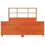 vidaXL Lit bibliothèque sans matelas cire marron 160x200cm bois massif