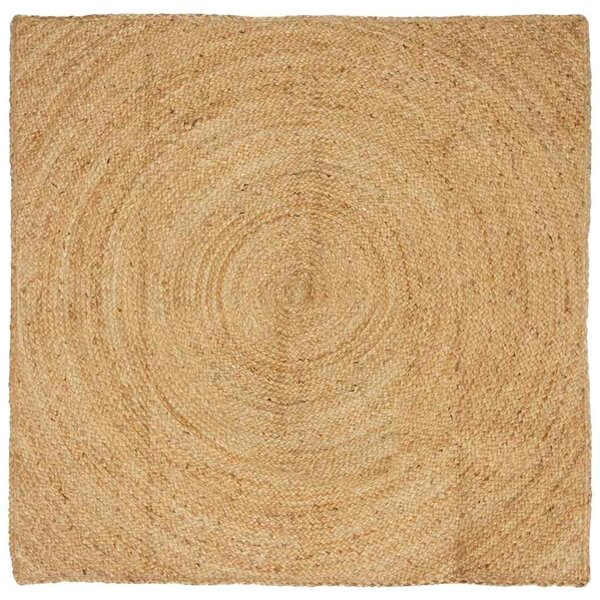 vidaXL Tapis de surface Carré Marron 120 x 120 cm Jute