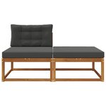 vidaXL Unité de canapé sectionnel avec coussin 2 Pièce Naturel