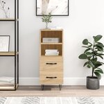 vidaXL Buffet Chêne sonoma 34 5x34x90 cm Bois d'ingénierie