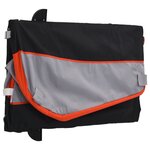 vidaXL Remorque de vélo noir et orange 30 kg fer
