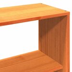 vidaXL Lit bibliothèque sans matelas cire marron 100x200 cm pin massif