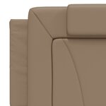 vidaXL Lit avec matelas cappuccino 160x200 cm similicuir