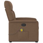 vidaXL Fauteuil de massage inclinable Marron Tissu