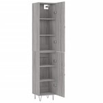 vidaXL Buffet haut Sonoma gris 34 5x34x180 cm Bois d'ingénierie