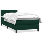 vidaXL Sommier à lattes de lit et matelas vert foncé 100x210cm velours
