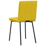 vidaXL Chaises à manger lot de 4 jaune velours