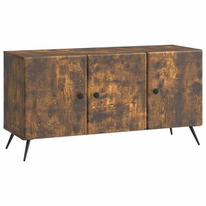 vidaXL Meuble TV Chêne fumé 99 x 34 5 x 50 cm Bois d'ingénierie
