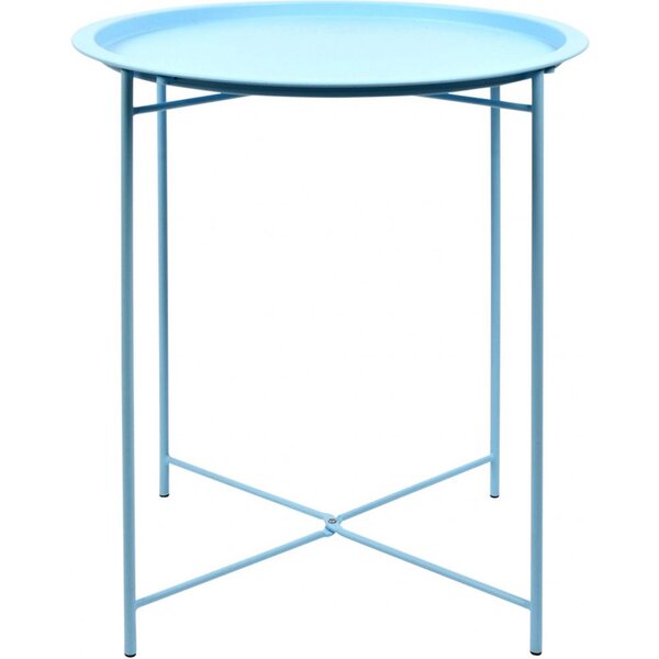 Table d'appoint en acier nuances de bleu
