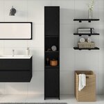 Meuble de salle de bain vidaXL Chêne Noir 30x30x183 5 cm Bois d'ingénierie