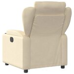 vidaXL Fauteuil inclinable électrique Crème Tissu