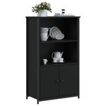 vidaXL Buffet haut noir 62x32x103 5 cm bois d'ingénierie