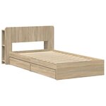 vidaXL Cadre de lit avec rangement Chêne Sonoma 90 x 200 cm