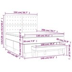 vidaXL Sommier à lattes de lit et matelas Bleu foncé 140x200cm Velours