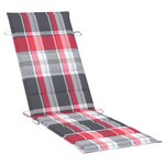 vidaXL Chaise longue à bascule avec coussin Bois de teck solide