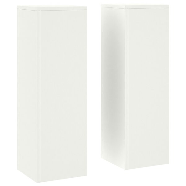 vidaXL Supports de Plantes Pillar 2 Pièces Blanc 24x24x75 cm Acier
