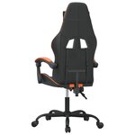 vidaXL Chaise de jeu pivotante Noir et orange Similicuir