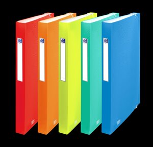 LOT de 10 Oxford Urban A4+ Classeur 12 positions – Couverture en plastique translucide – Idéal pour organiser les documents – Couleurs assorties